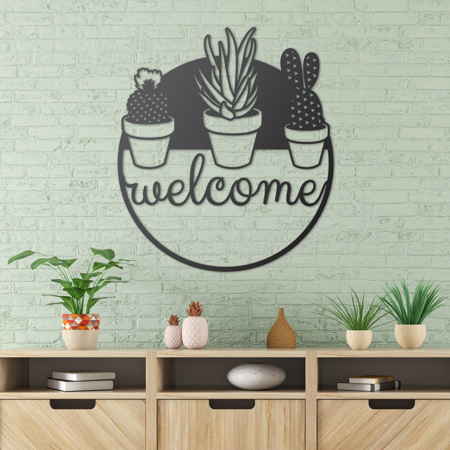 Cactus Welcome Sign