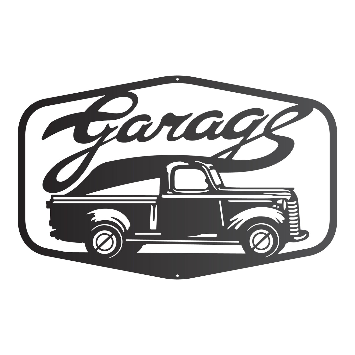 Vintage Pickup Truck Garage Sign
