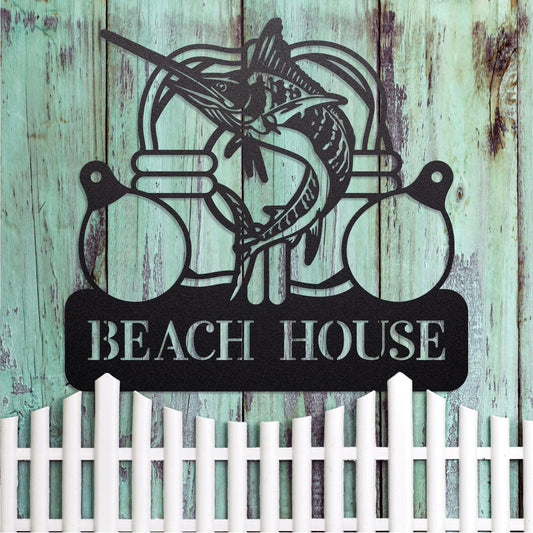 Beach House Marlin Sign