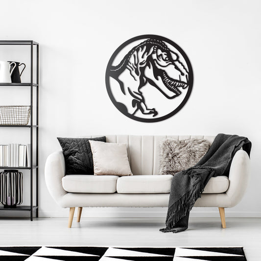 T-Rex Round Wall Art