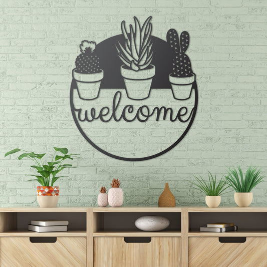 Cactus Welcome Sign