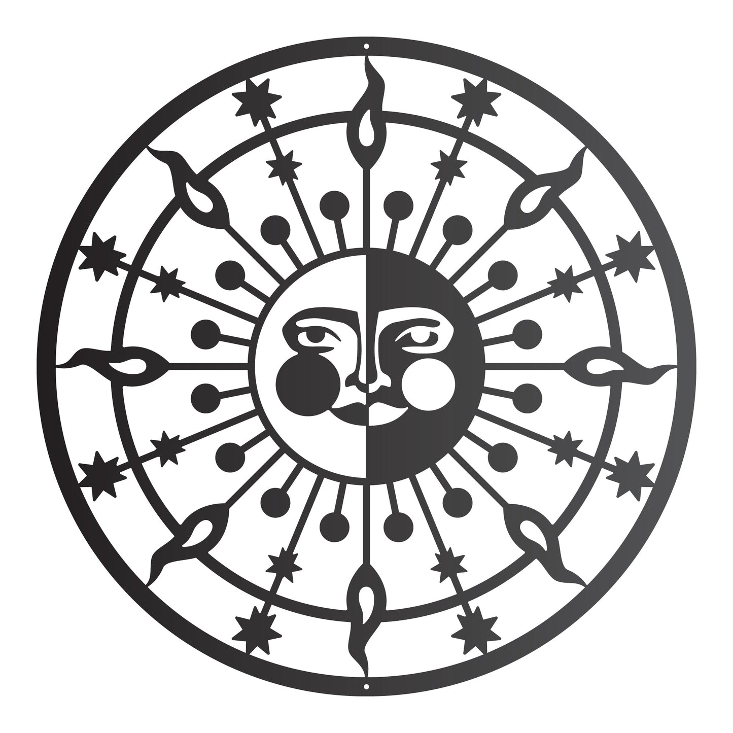 Sun & Moon Round Wall Art